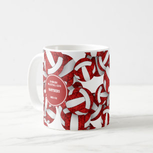 rood witte volleybalteamkleuren naam coach koffiemok