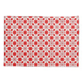 Rood Witte Winterpatroon Voor Kerstdecoratie Kussensloop (Achterkant)