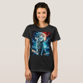 Rood, witte wolf en blauw t-shirt (Voorkant volledig)