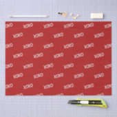 Rood Witte XOXO Bruidsfeest Tissuepapier (Craft)