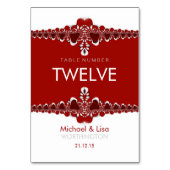 Rood-wittebrouwtafel-nummer Kaart (Voorkant)