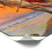 Rood wolkenlabel poster (Hoek)