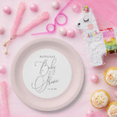 Rood wordende roze baby shower papieren bordje (Feest)