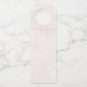 Rood Wordende Roze Bloemige Bruidsmeisje Voorstel Flessenhanger (Achterkant)