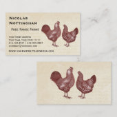 Rood Wyandotte Kippen Boerderij Pluimvee Visitekaartje (Voorkant / Achterkant)