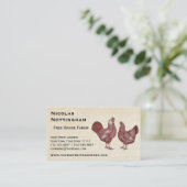 Rood Wyandotte Kippen Boerderij Pluimvee Visitekaartje (Staand voorkant)