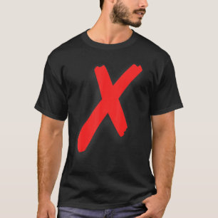 Rood X kleding en kleding Xd en uitgeslepen met B T-shirt