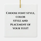 Rood X Mark symbool Kerstmis Keramisch Ornament (Achterkant)