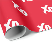  rood XO Valentijns omslagpapier Cadeaupapier (Rol Hoek)