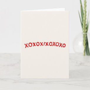 Rood Xoxo Patroon Liefdeskaart Kaart