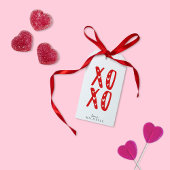 Rood XOXO, Valentijnsdag Cadeaulabel