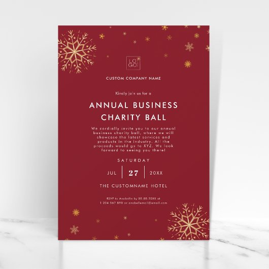 Rood | Zakelijk kerstfeest evenement fondsenwervin Kaart