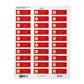 Rood zakelijk logo retouradres etiket (Full Sheet)