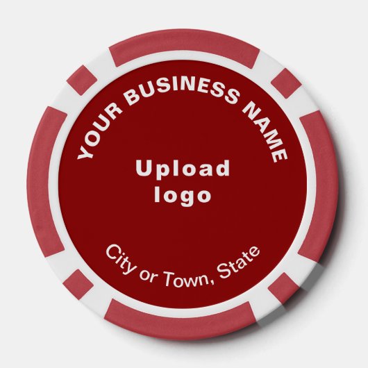 Rood Zakelijk Merk op Poker Chips (Achterkant)