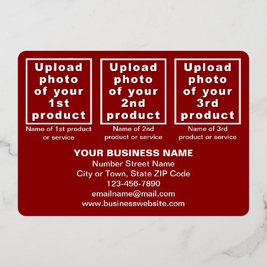 Rood Zakelijk Merk op Thanksgiving Rechthoek Folie Feestdagenkaart (Achterkant)