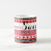 Rood zebra hart Sweet 16 Mok (Center)