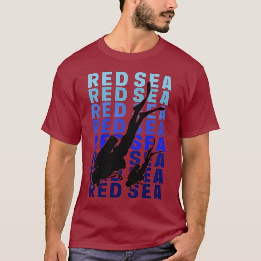Rood Zee duikend T-shirt (Voorkant)