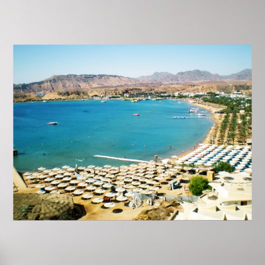 Rood Zee in de stad Sharm el Sheikh (Egypte) Poster (Voorkant)
