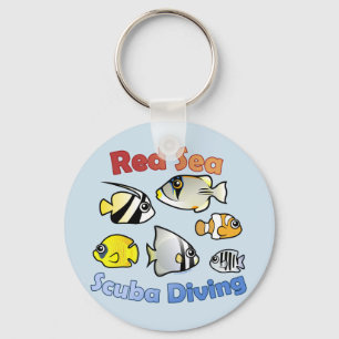 Rood Zee scuba duiken Sleutelhanger