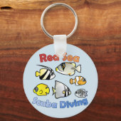 Rood Zee scuba duiken Sleutelhanger (Voorkant)