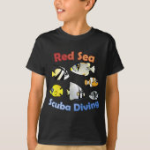 Rood Zee scuba duiken T-shirt (Voorkant)