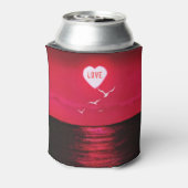 Rood Zee Sunset Liefde Koelbox Blikjeskoeler (Blikje Achterkant)