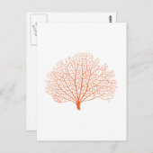 rood zee ventilator koraalsilhouet briefkaart (Voorkant / Achterkant)