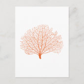 rood zee ventilator koraalsilhouet briefkaart (Voorkant)