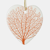 rood zee ventilator koraalsilhouet keramisch ornament (Rechts)