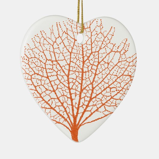 rood zee ventilator koraalsilhouet keramisch ornament (Rechts)