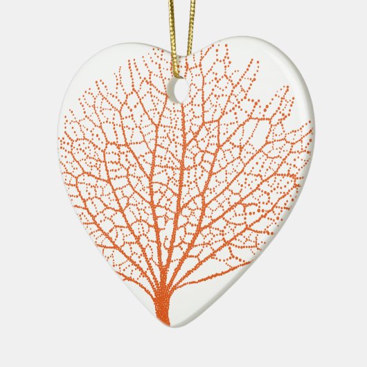 rood zee ventilator koraalsilhouet keramisch ornament (Links)