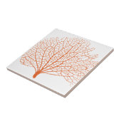 rood zee ventilator koraalsilhouet tegeltje (Zijkant)