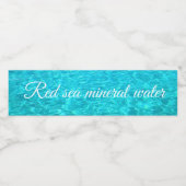Rood zee water waterfles etiket (Enkel label)