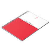 Rood zeepaard illustratie zee levensnaam minimalis notitieboek (Linkerzijde)