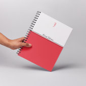 Rood zeepaard illustratie zee levensnaam minimalis notitieboek