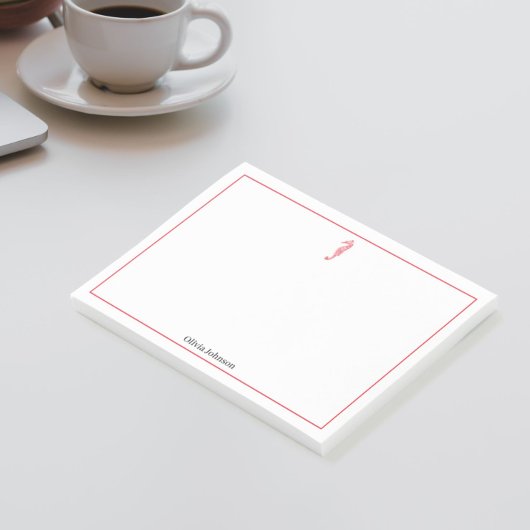 Rood zeepaard illustratie zee minimale levensduur post-it® notes