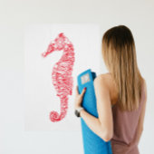 Rood zeepaard illustratie zee minimale levensduur poster