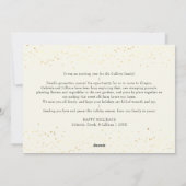 Rood Zeer Vrolijk Kerstboom Familie Portret Feestdagenkaart (Achterkant)