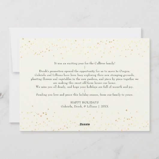 Rood Zeer Vrolijk Kerstboom Familie Portret Feestdagenkaart (Achterkant)