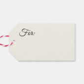 Rood Zeer Vrolijk Kerstboom Familienaam Cadeaulabel (Achterkant Horizontaal)