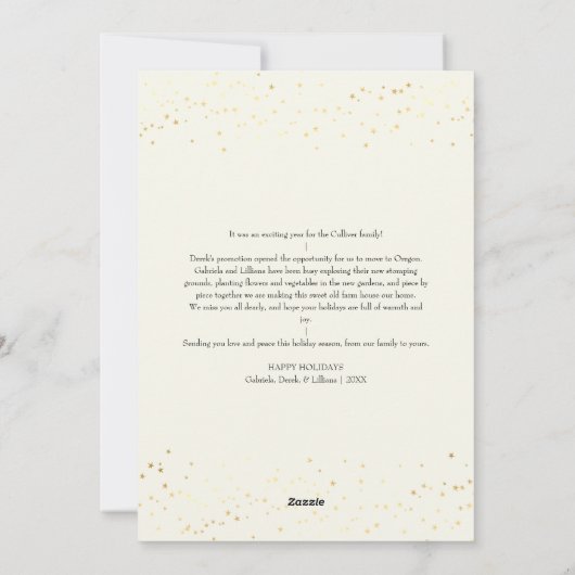 Rood Zeer Vrolijke Kerstboom Fotocollage Feestdagenkaart (Achterkant)