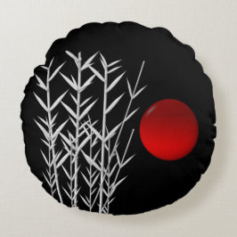 Rood Zen Circle Rond Kussen