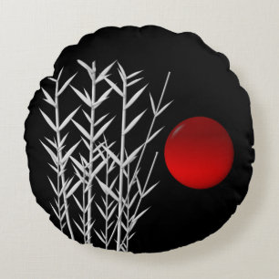 Rood Zen Circle Rond Kussen