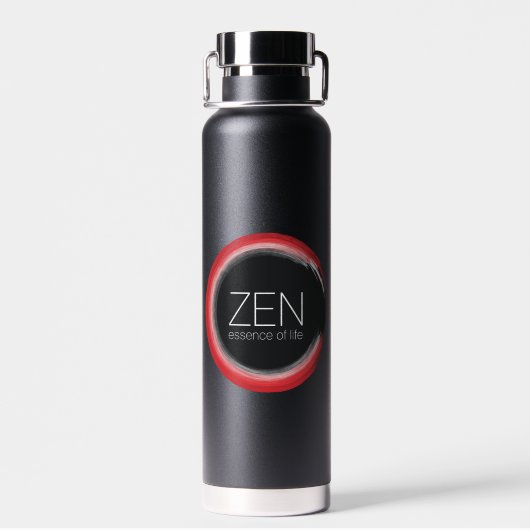 Rood Zen Water Fles (Achterkant)