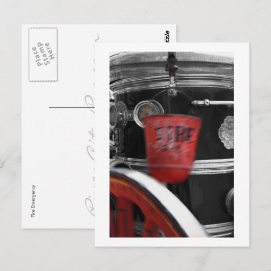 Rood zien briefkaart (Voorkant / Achterkant)