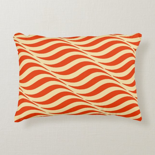 Rood zien decoratief kussen (Voorkant)