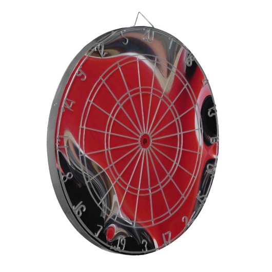 Rood zien, helder rood dartbord (Voorkant Links)