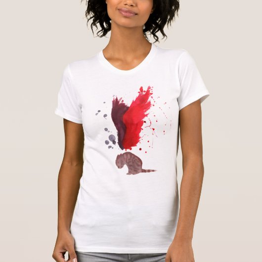 Rood zien t-shirt (Voorkant)