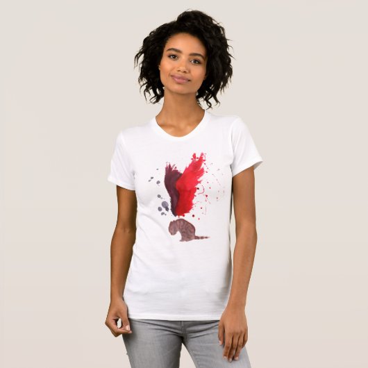 Rood zien t-shirt (Voorkant volledig)