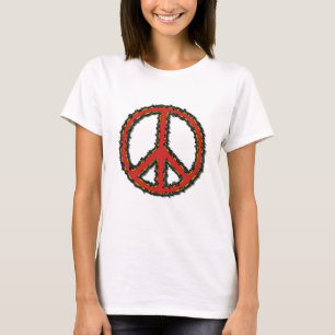 Rood Zig Zag Vredesbord T-shirt